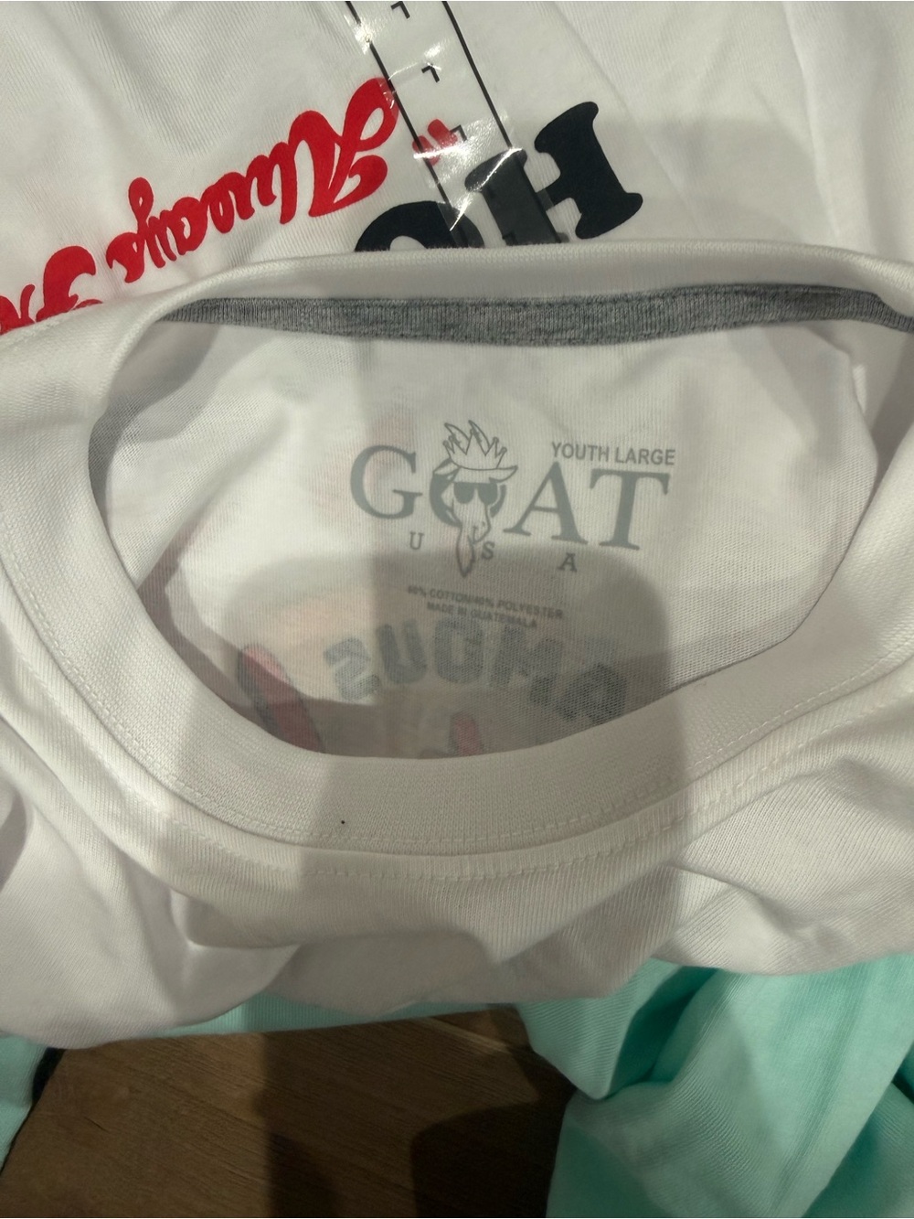 GOAT USA Kids' Short-Sleeve Graphic Tee - White, Green, Mint, Gray - Picture 6 of 6